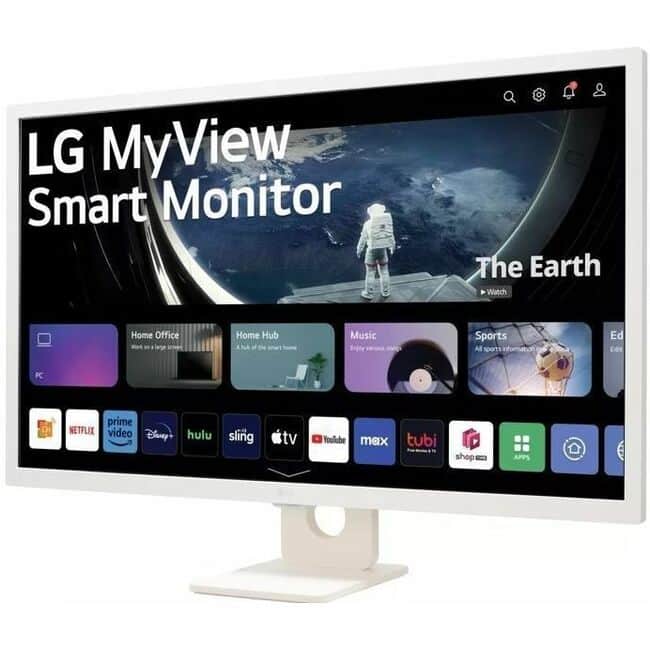 LG - MyView 32SR53FS-W 32" Class Full HD Smart LCD Monitor - 16:9 - 31.5" Viewable - In-plane Switching (IPS) - White