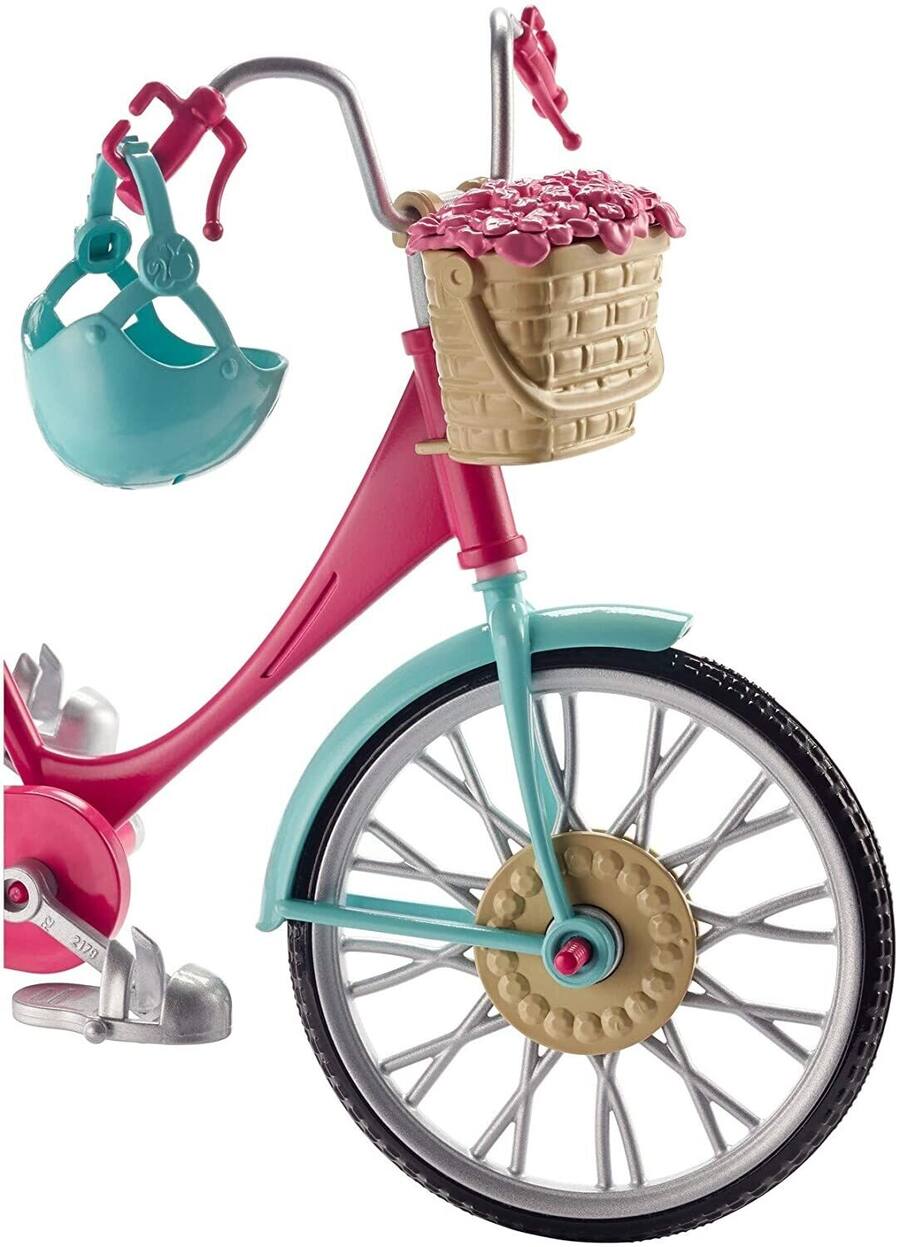 Mattel Barbie Bike with Basket Collectibles Multicolor