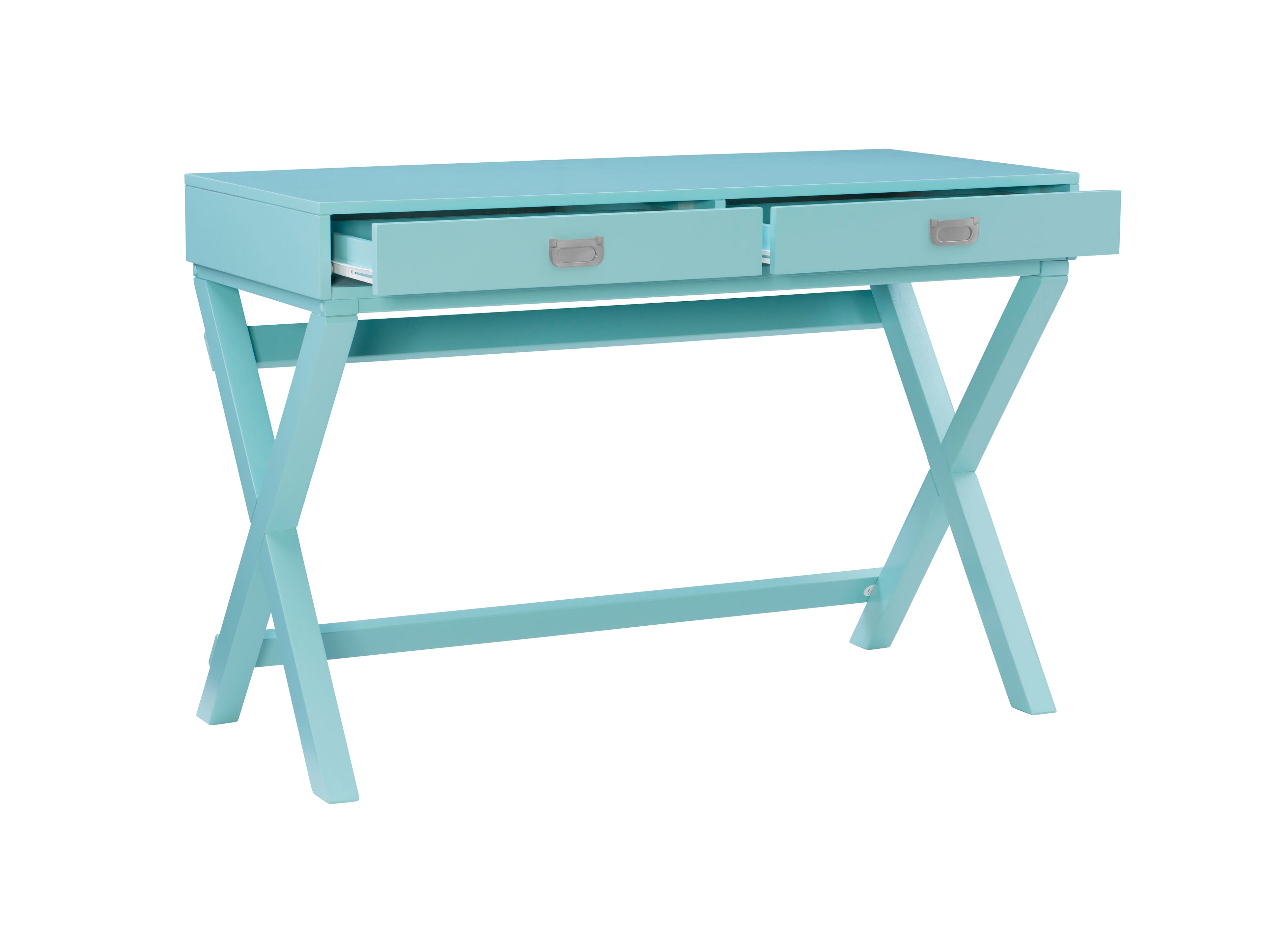 Alt View 14. Linon Home Décor - Penrose Two-Drawer Campaign-Style Writing Desk - Blue.
