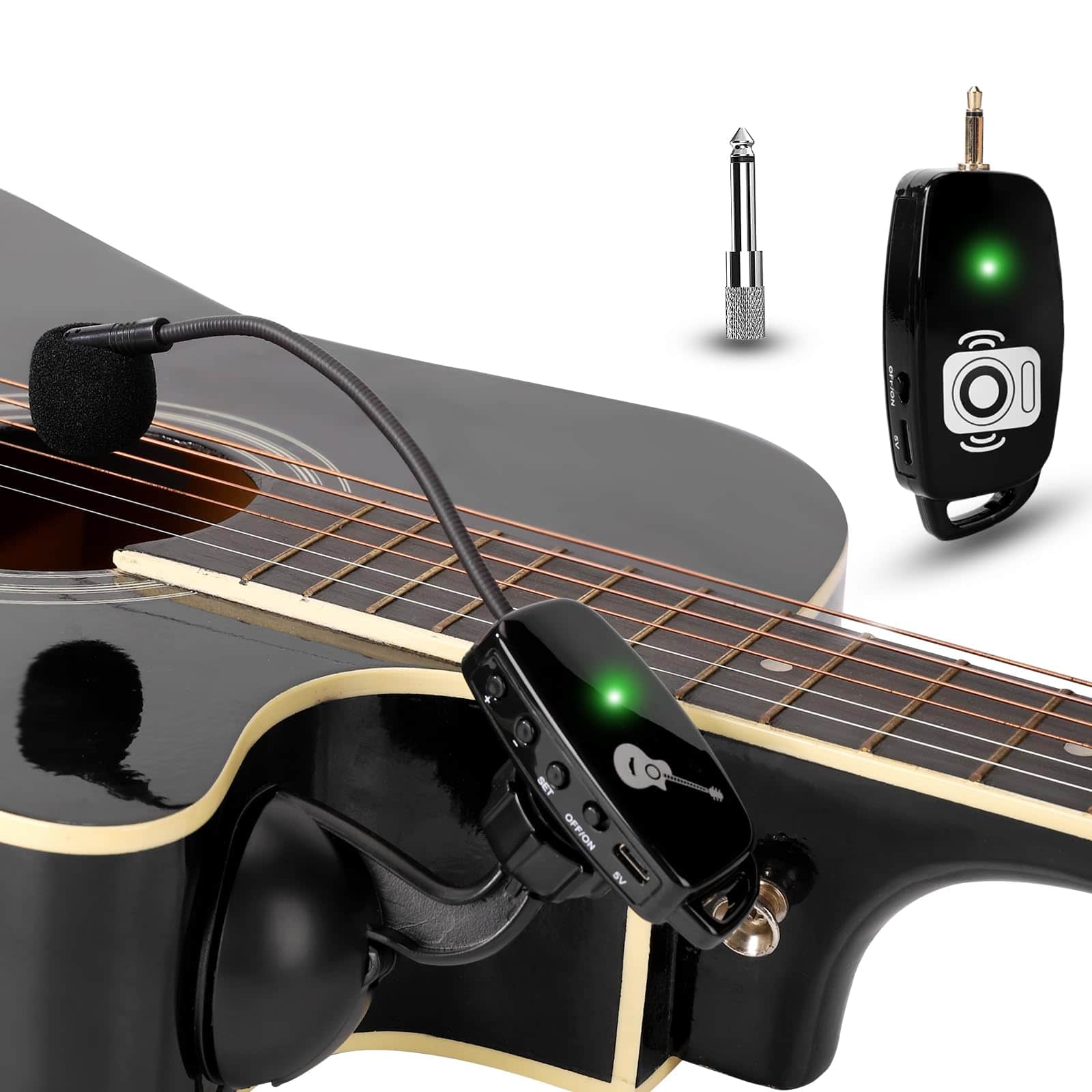 Reds Spade - Instrument microphone for acoustic guitar cordless clip on mics system with transmitter and receiver - Guitar