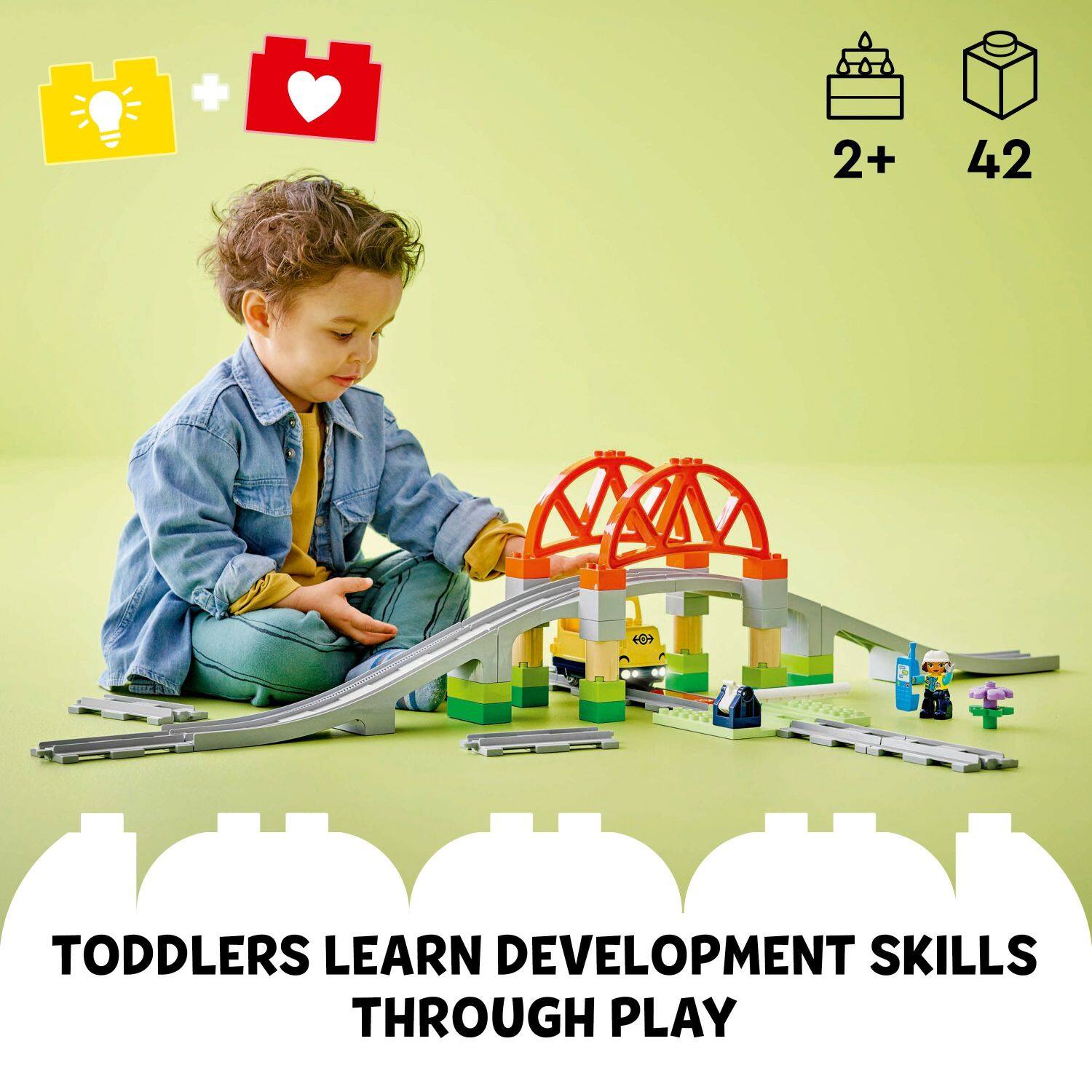 Toddlers learn development skills through play.