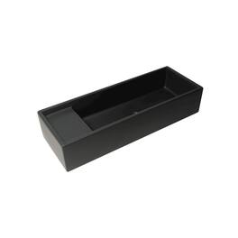 Alfi - 39" Matte Above Mount Fireclay Bathroom Trough Sink - Black