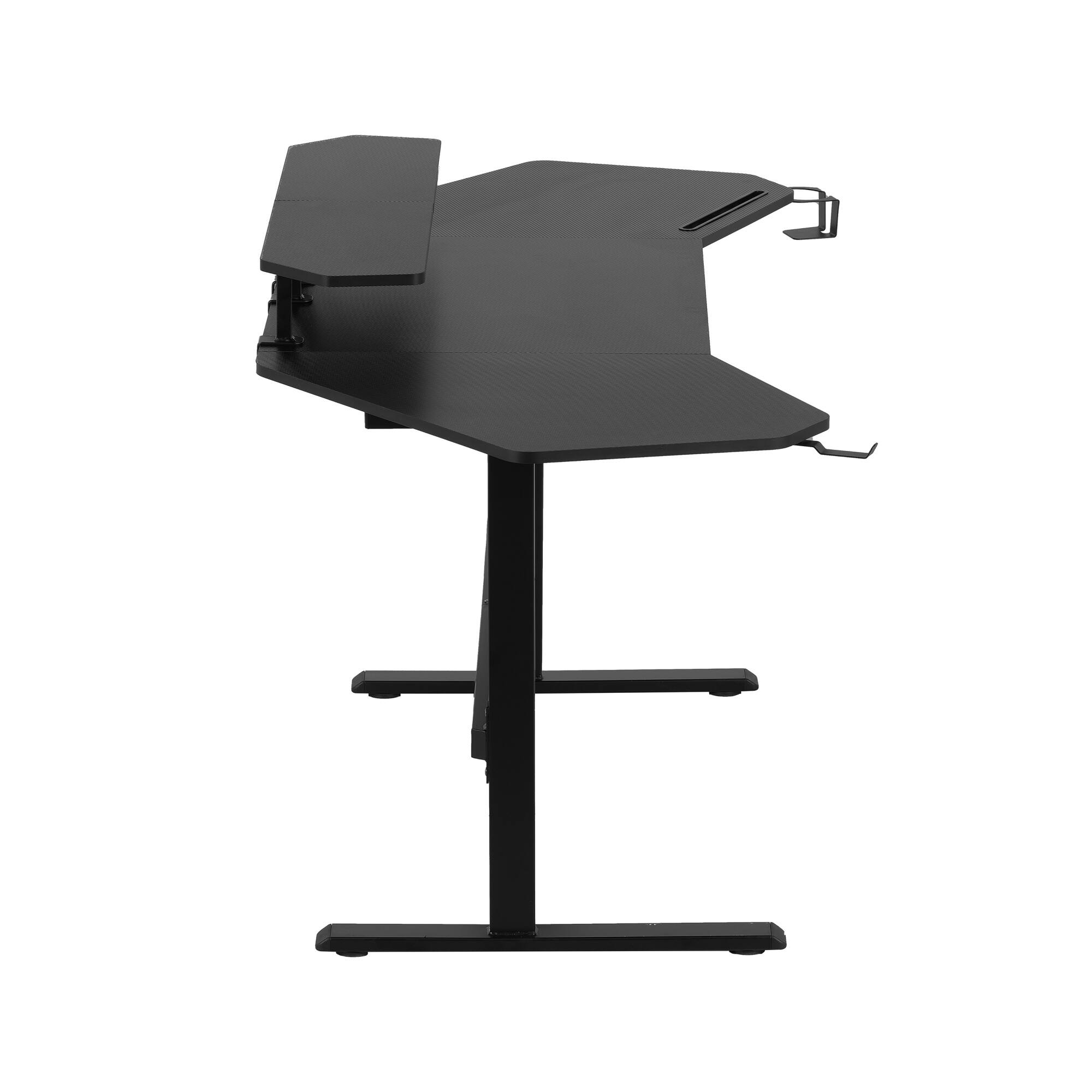 Alt View 9. GOODSILO - Premium Gaming Desk with Shelves and Accessory Holders for Enhanced Gaming Experience - Black.