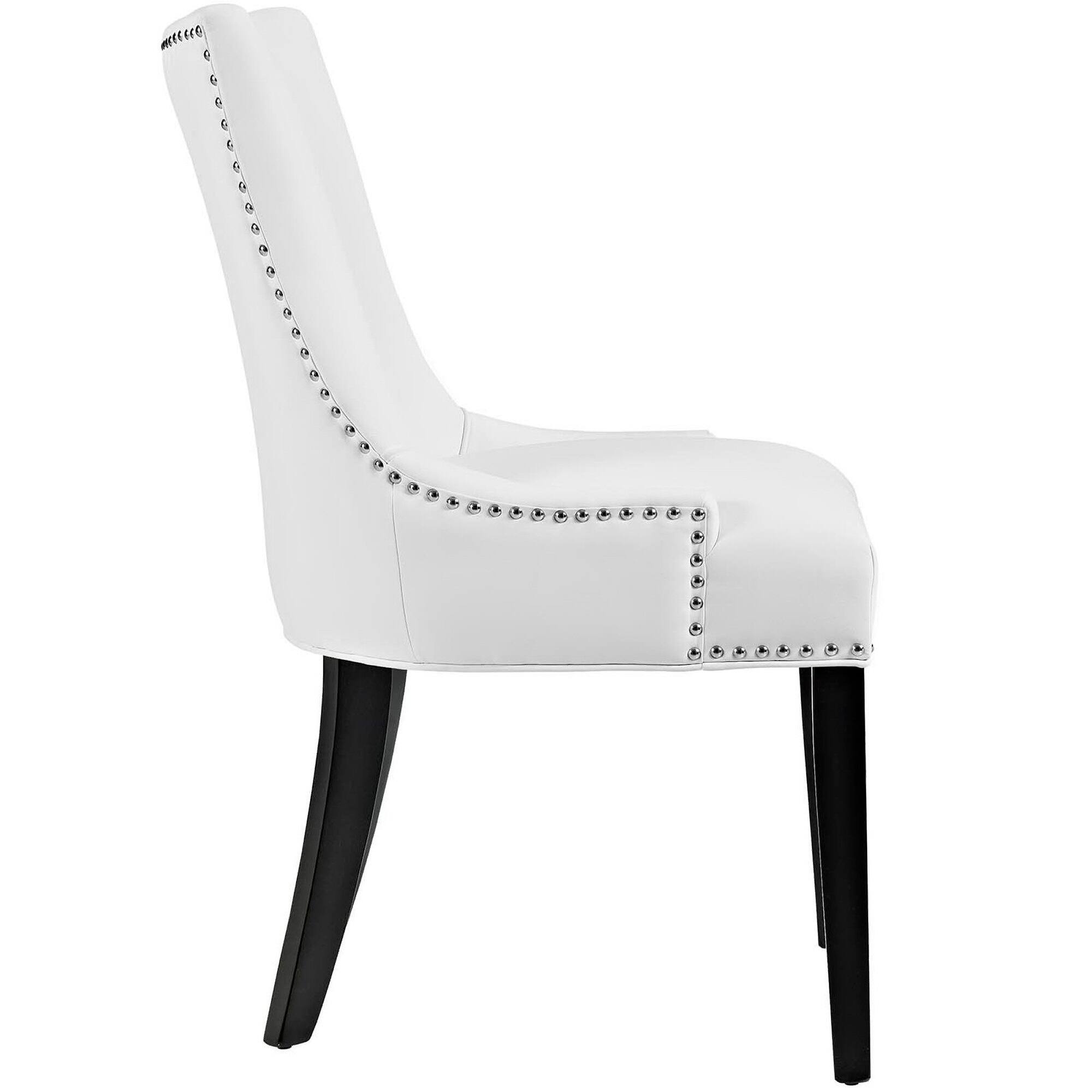 Left. Modway - Marquis Faux Leather Dining Chair Set of 2 by Modway - White.