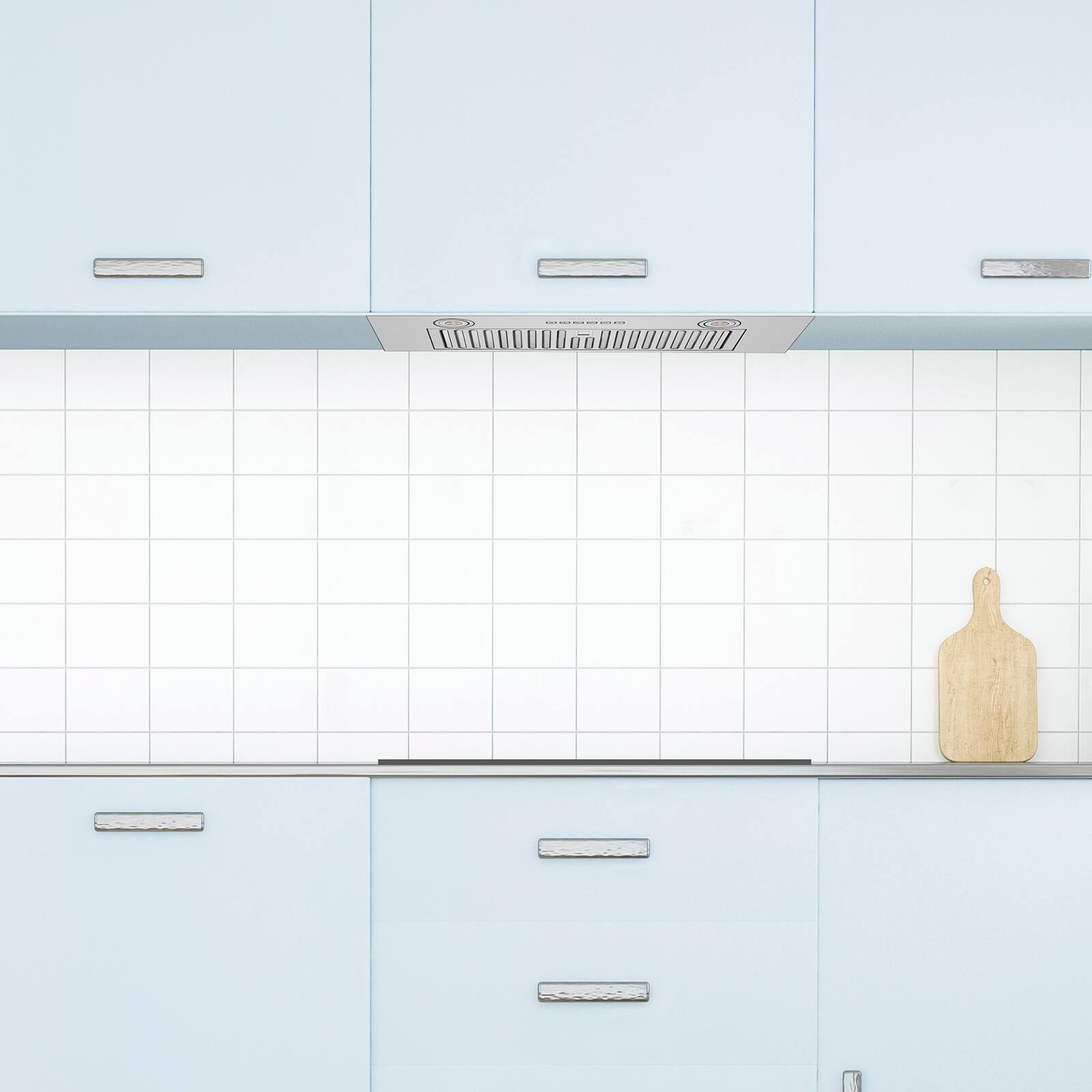 Alt View 2. Hauslane - Hauslane IN-R110 30-in Smart Insert Convertible Range Hood - Silver.