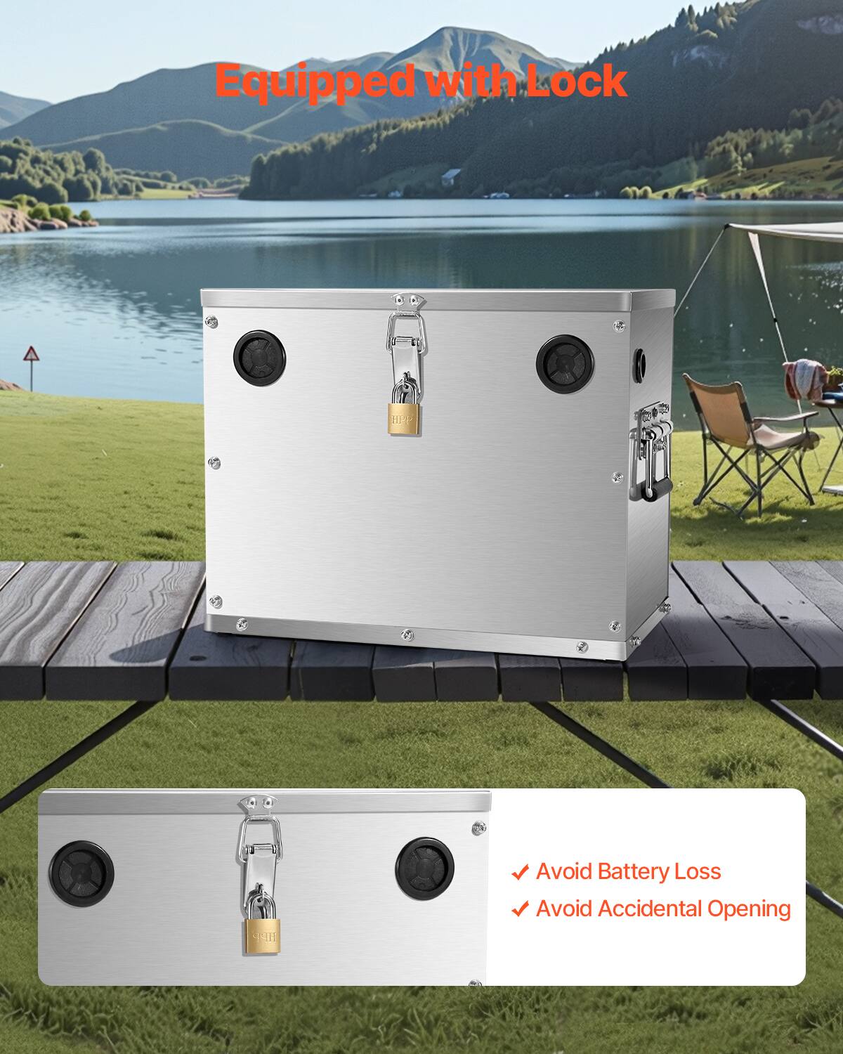 Equipped with Lock

- Avoid Battery Loss
- Avoid Accidental Opening