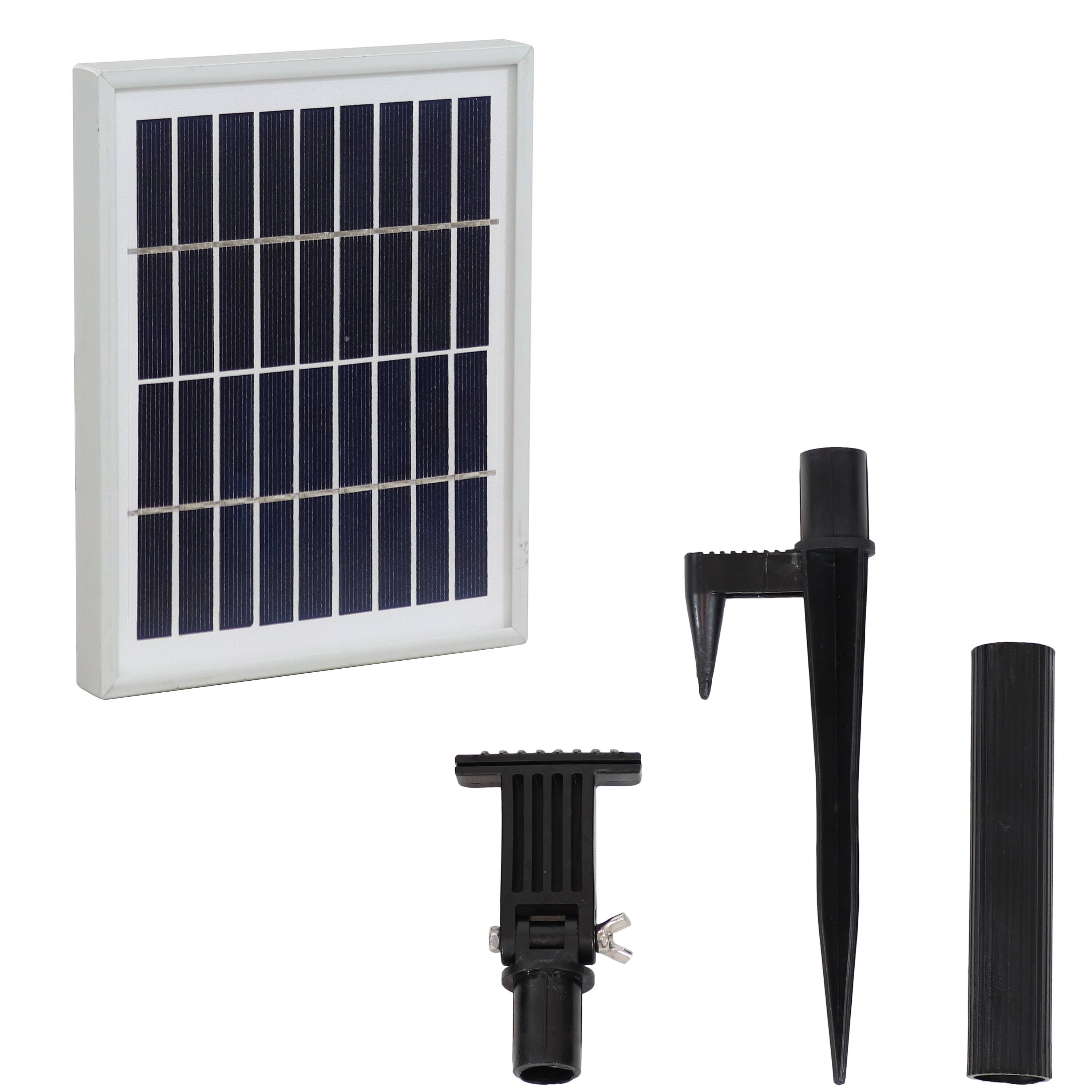 Alt View 7. Sunnydaze - Arcade Resin Outdoor 2-Tier Solar Fountain with Battery - Black.