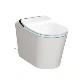 TOTTE - Smart Bidet Toilet, Auto Open/Close Lid, Heated Seat, Warm Air Dryer, Aromatherapy & UV Sterilization - White