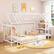 Alt View 2. Costway - Twin Size House Bed Montessori Floor Bed with Detachable Storage Shelves - White.