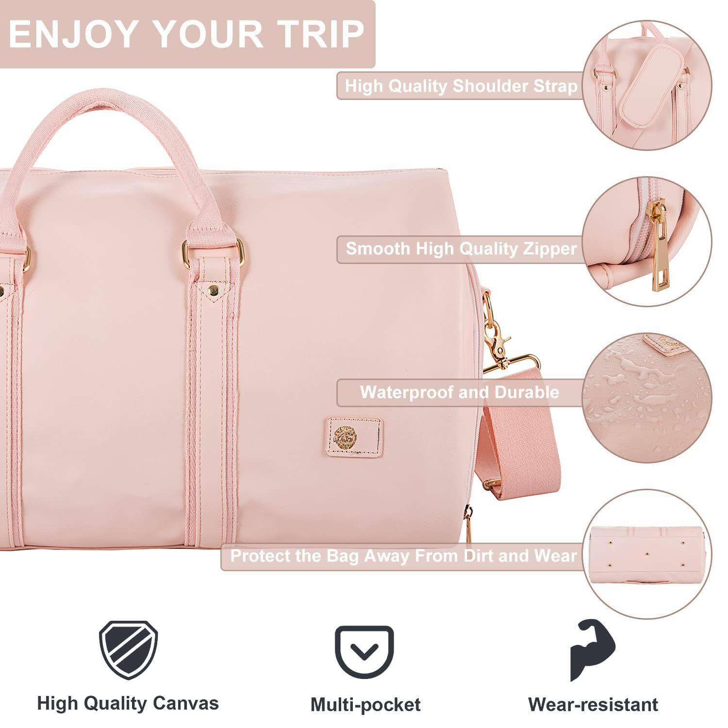 ENJOY YOUR TRIP

- High Quality Shoulder Strap
- Smooth High Quality Zipper
- Waterproof and Durable
- Protect the Bag Away From Dirt and Wear

- High Quality Canvas
- Multi-pocket
- Wear-resistant