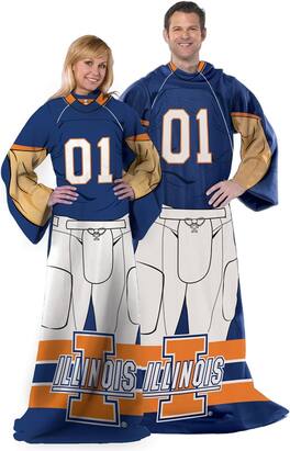 Northwest - University of Illinois Illini Full Player Comfy - The Blanket with Sleeves - Multi