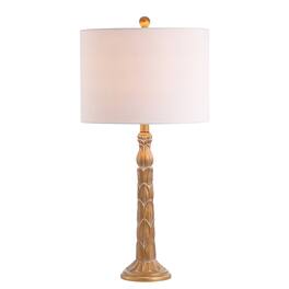 Jonathan Y - Blanche 28.7" Resin LED Table Lamp - Antique Gold