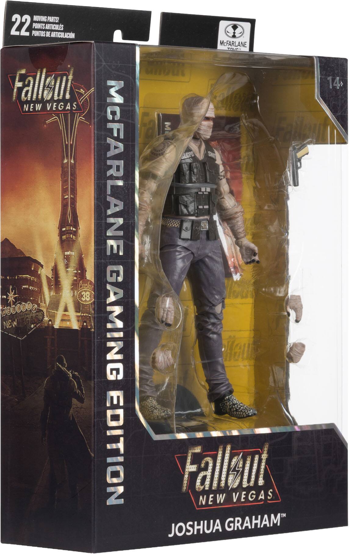 MOVING PARTS! 22 POINTS ARTICULS DE ARTICULACIÓN  
FALLOUT NEW VEGAS  
McFARLANE GAMING EDITION  
JOSHUA GRAHAM