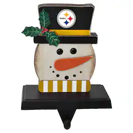 The Memory Company - Pittsburgh Steelers Snowman Stocking Holders - Multicolor
