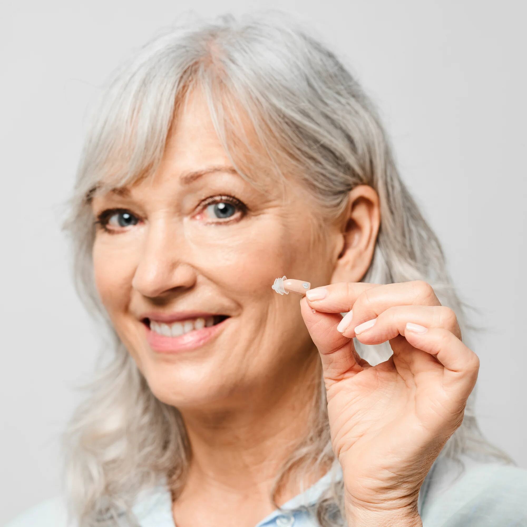 Alt View 8. Ceretone - Core One Pro CIC OTC Hearing Aids – Discreet In-Ear Fit, Adaptive Noise Management, Auto On/Off, LED Indicators - Beige.