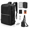 Front. VEVOR - Vacuum Travel Backpack, 80L, Expandable Vacuum Seal Compression Travel Backpack with Pump, with TSA-Approved Lock - Black.