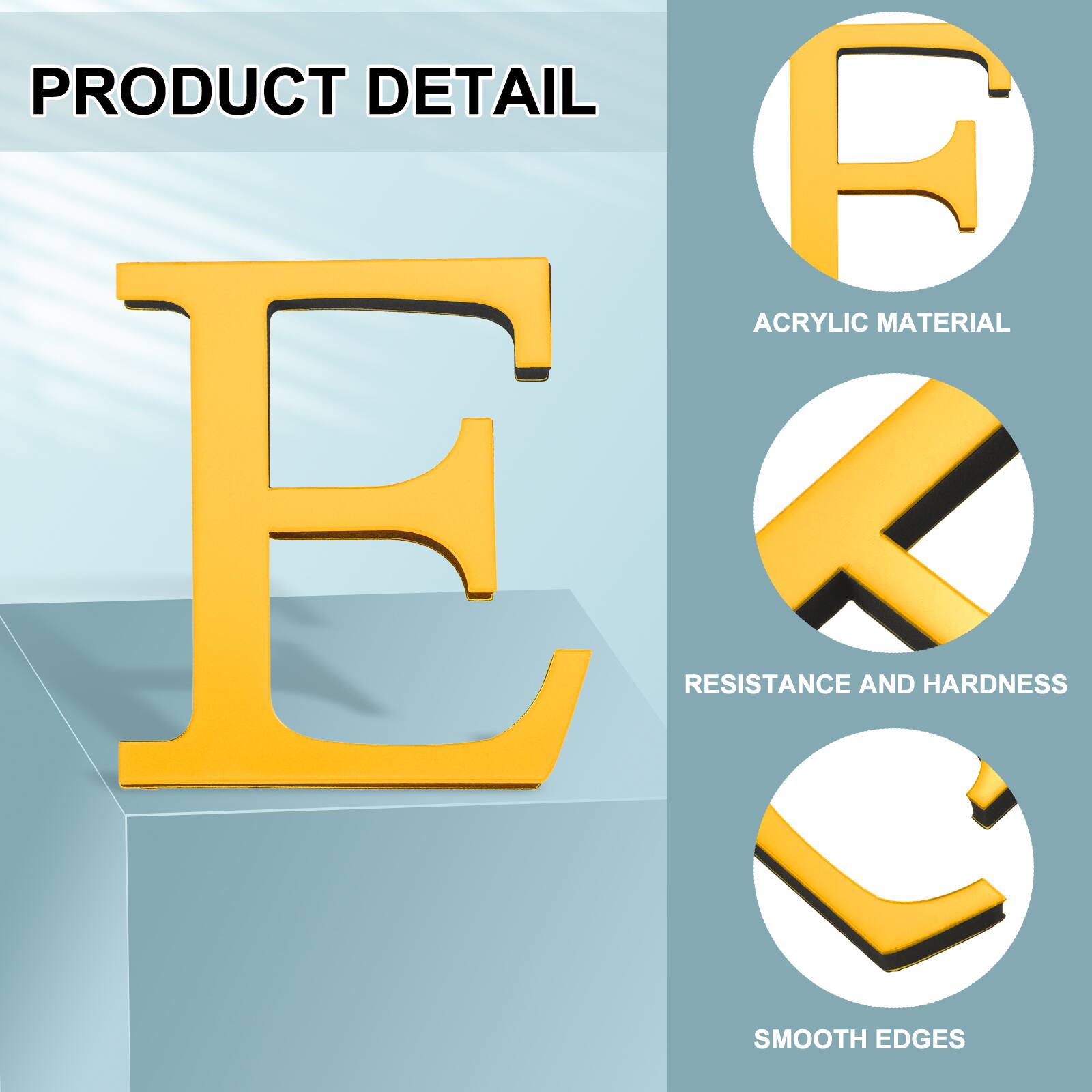PRODUCT DETAIL

- ACRYLIC MATERIAL
- RESISTANCE AND HARDNESS
- SMOOTH EDGES