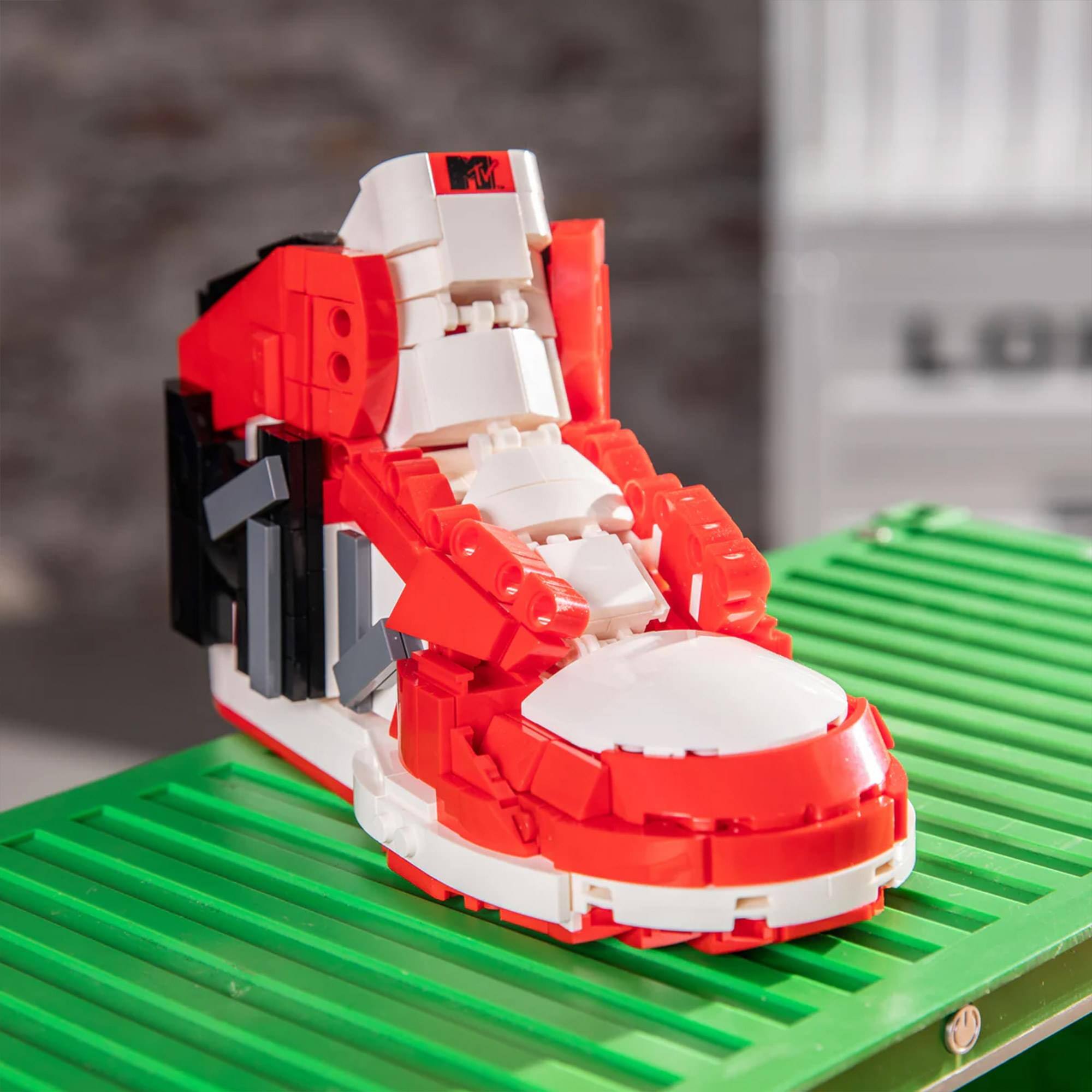 Alt View 5. Brickcraft - MTV Icon Sneaker 561-Piece Brickcraft Building Set - Red.
