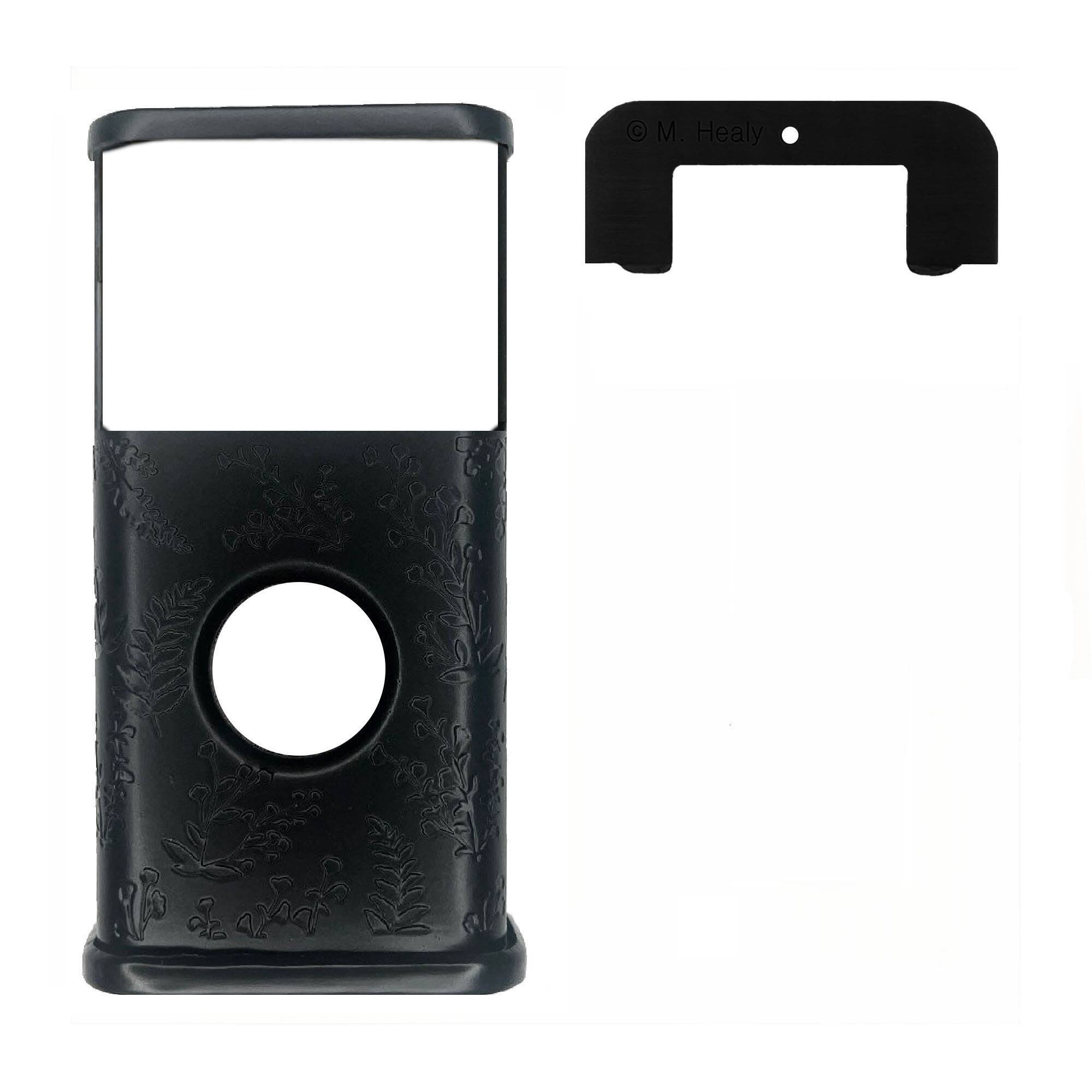 Back. Michael Healy - Wildflower Video Doorbell Cover (Ring Battery Doorbell 2024 Release) - Matte Black.