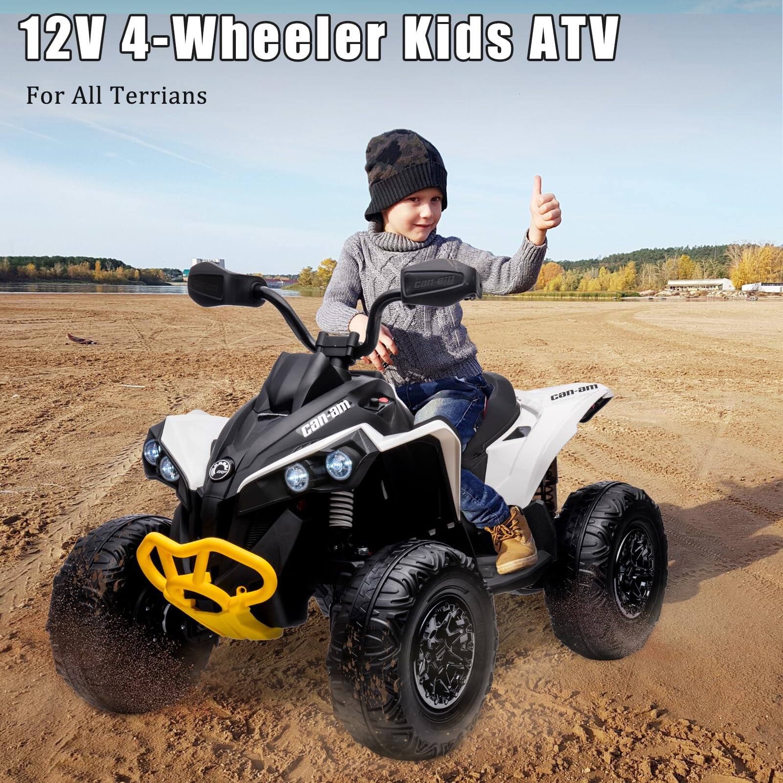 12V 4-Wheeler Kids ATV  
For All Terrains
