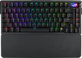 ASUS - ROG Azoth Extreme 75% Wireless Mechanical Gaming Keyboard with ROG NX Snow Linear Switches and Color OLED Touchscreen - Black