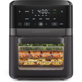 Chefman - 14-Quart Multifunctional Air Fryer+ with 5 Cooking Functions - Black