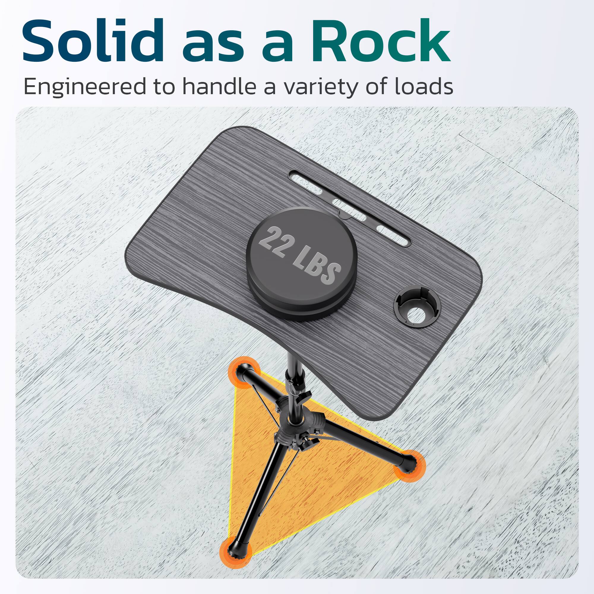 Solid as a Rock  
Engineered to handle a variety of loads  
22 LBS