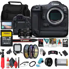 EOS R3 Mirrorless Camera (4895C002) + Canon RF 50mm Lens Bundle Graphic Bundle (International Version)