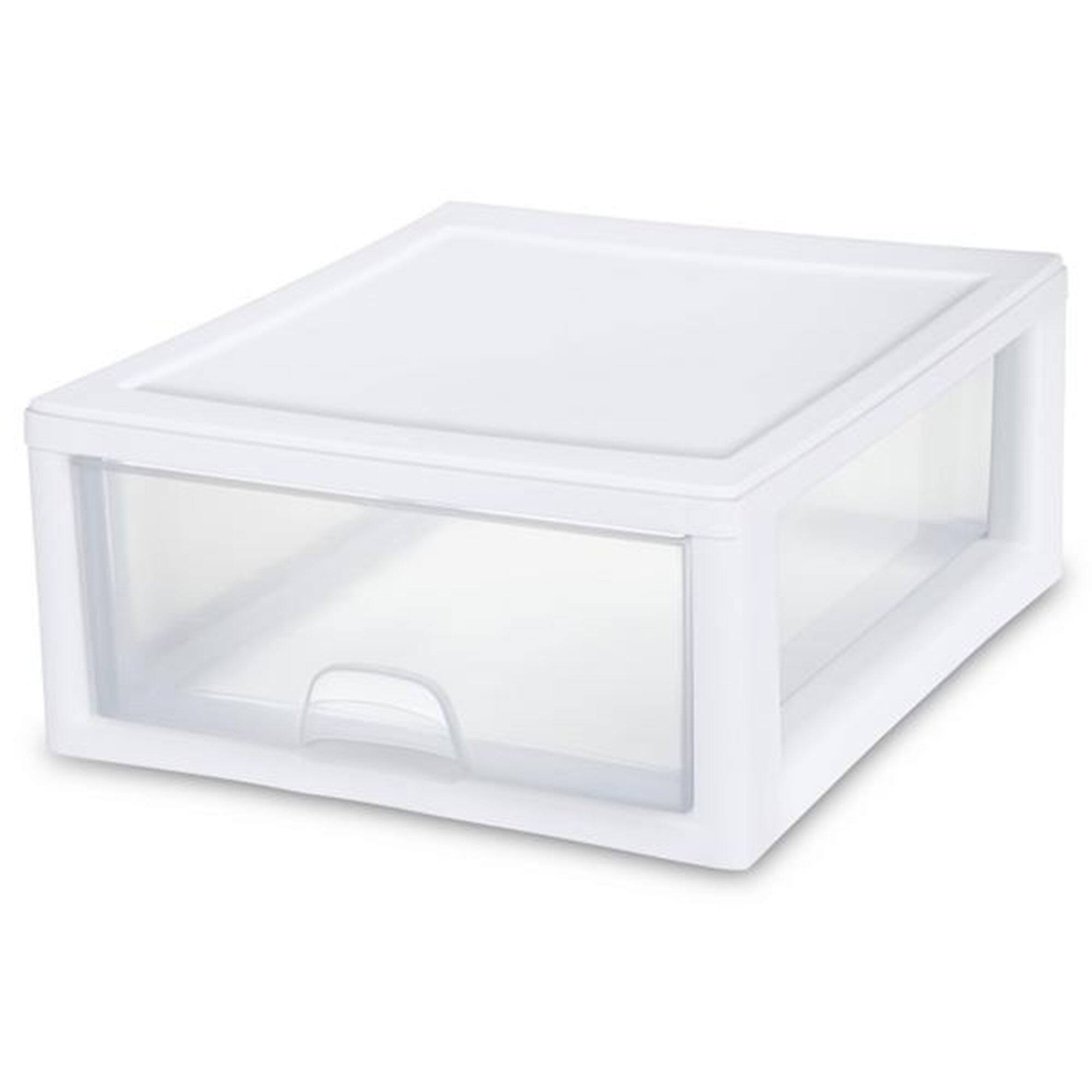 Alt View 8. Sterilite - Sterilite 16 Quart Clear Plastic Stacking Storage Drawer Container Box, 6 Pack - Clear.