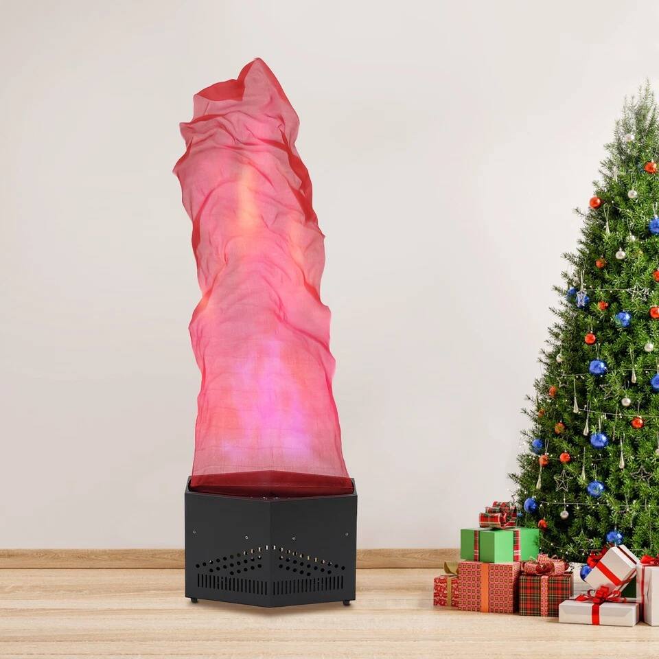 Back. Home Collection - 130W RGB 3-in-1 LED Fake Fire Light with DMX Control - Black.