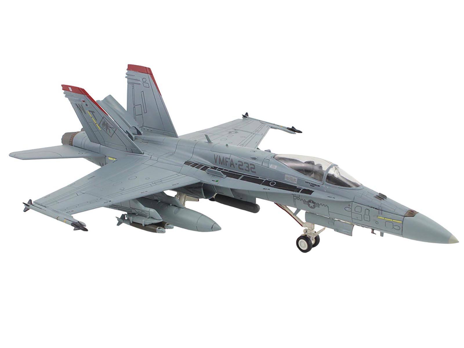 Alt View 4. Hobby Master - McDonnell Douglas F/A-18C Hornet Aircraft "VMFA-232, Red Devils" (2014) US Marine Corps 1/72 Model by Hobby Master.
