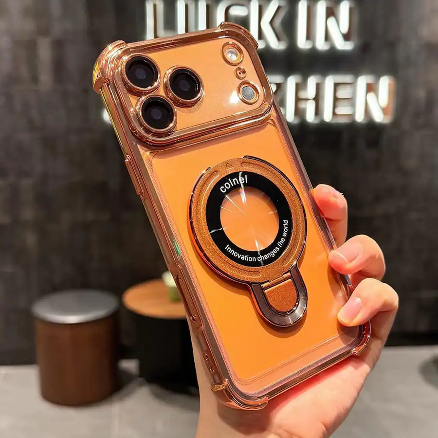 Dteck Built in Camera Lens Protector Plating Shockproof Mag Safe Phone ...