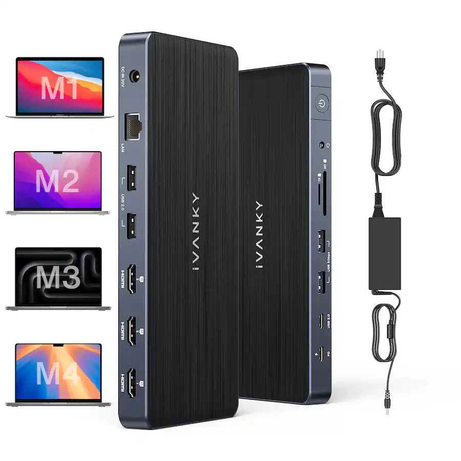 Ivanky iVANKY FusionDock 14 in 1 Docking Station with 180W Power Adapter ...