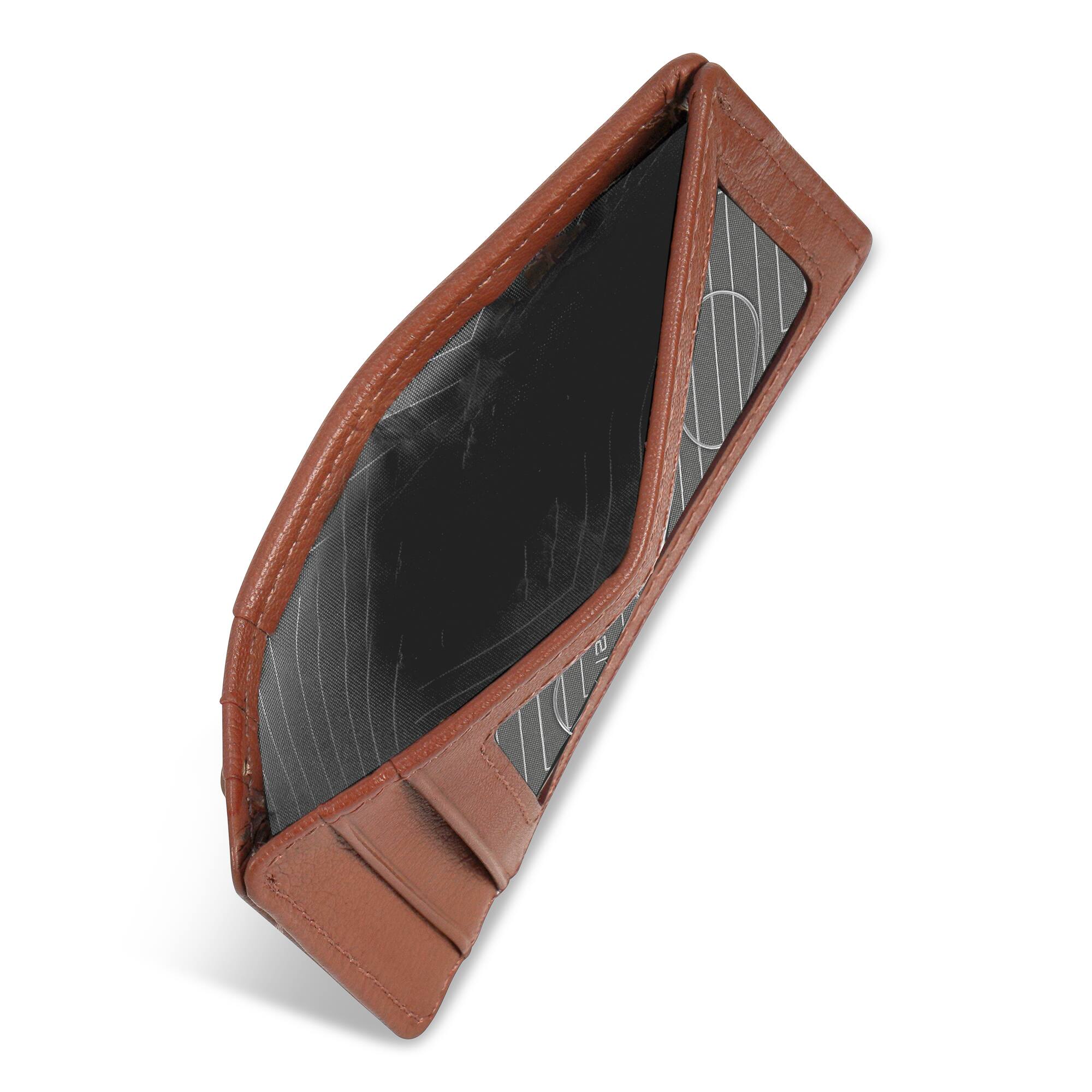Angle. Champs - OB-516-BROWN (ACCESS CARD CASE) - Brown.