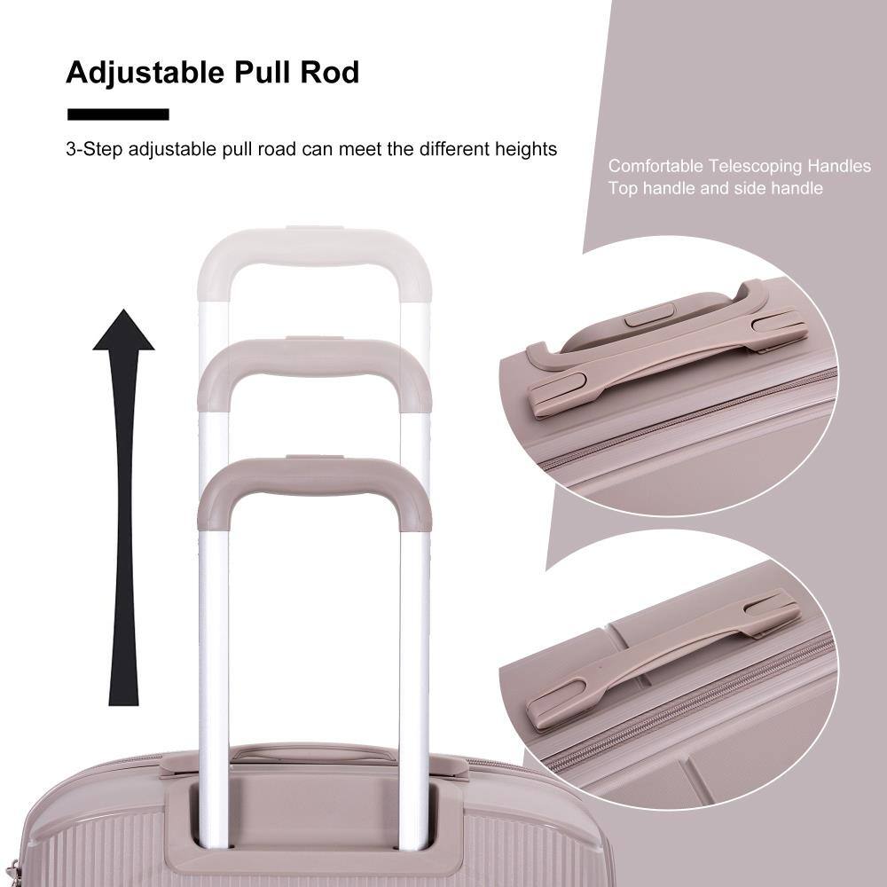 Adjustable Pull Rod  
3-Step adjustable pull rod can meet the different heights  

Comfortable Telescoping Handles  
Top handle and side handle
