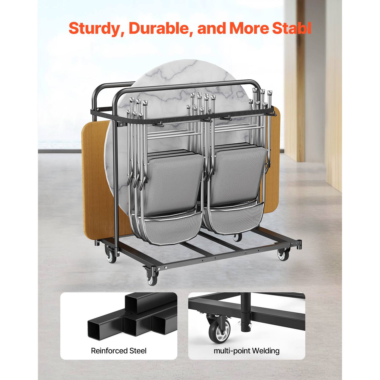 Sturdy, Durable, and More Stable

Reinforced Steel multi-point Welding