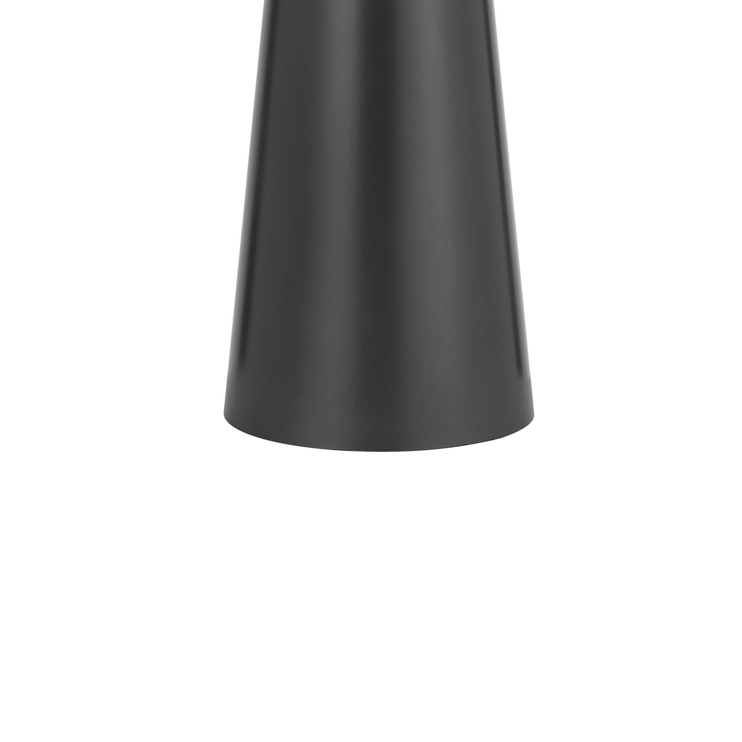 Back. Manhattan Lane - Tiy 30 Inch Table Lamp, Hardback Drum Shade, Iron Cone Base - Gray, Off White.