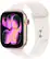 Front. Apple - Apple Watch Series 11 (GPS+Cellular) 46mm Aluminum Case with Light Blush Sport Band - S/M - Rose Gold.