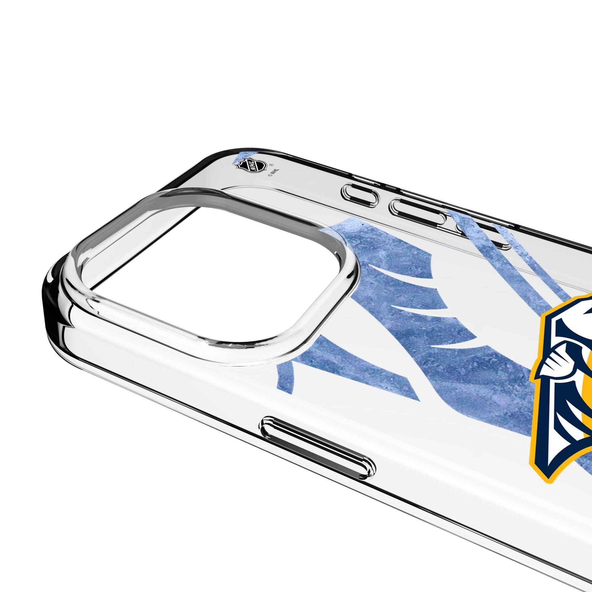 Alt View 2. Keyscaper - Nashville Predators iPhone Clear Ice Case - 16 - Multicolor.