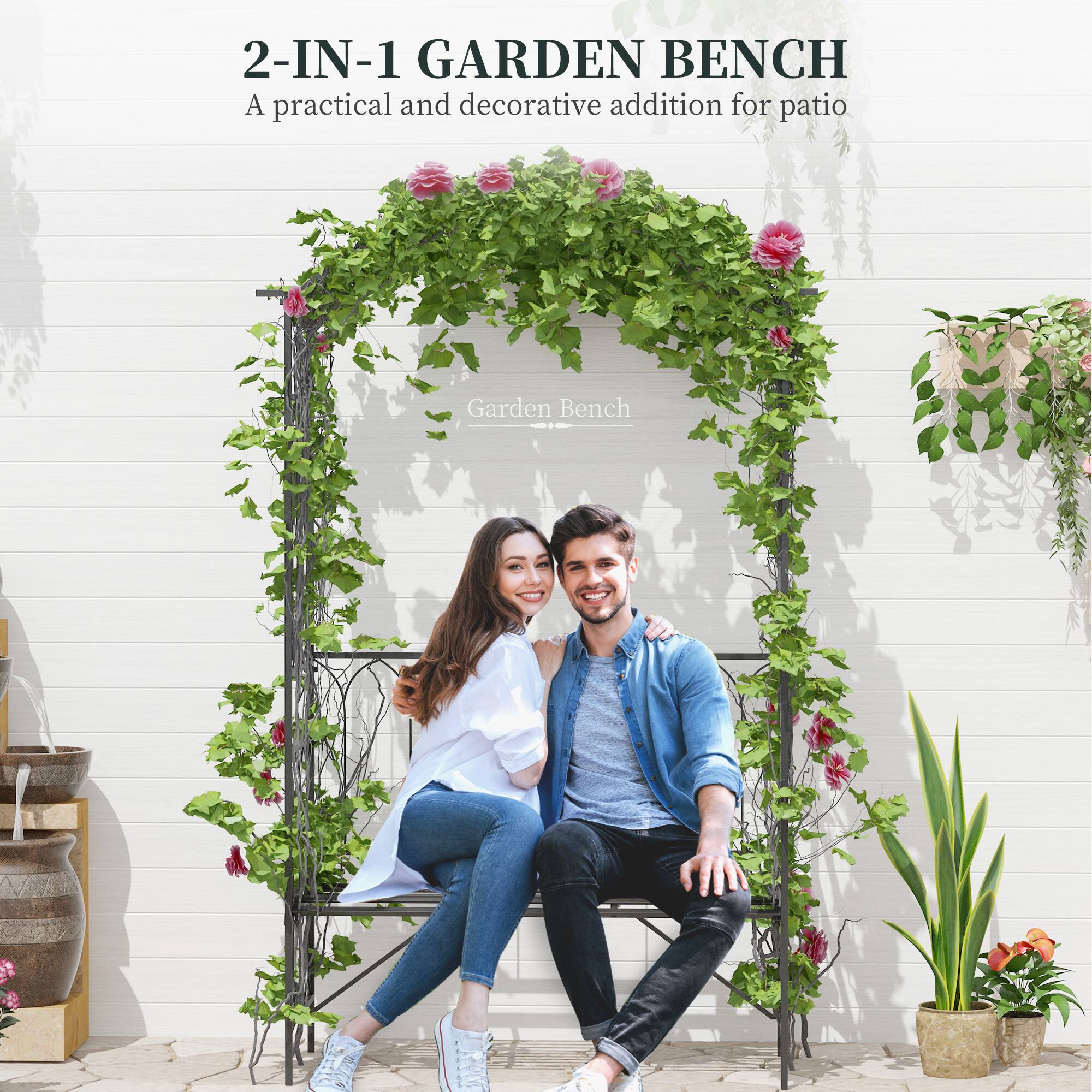 2-IN-1 GARDEN BENCH
A practical and decorative addition for patio
Garden Bench