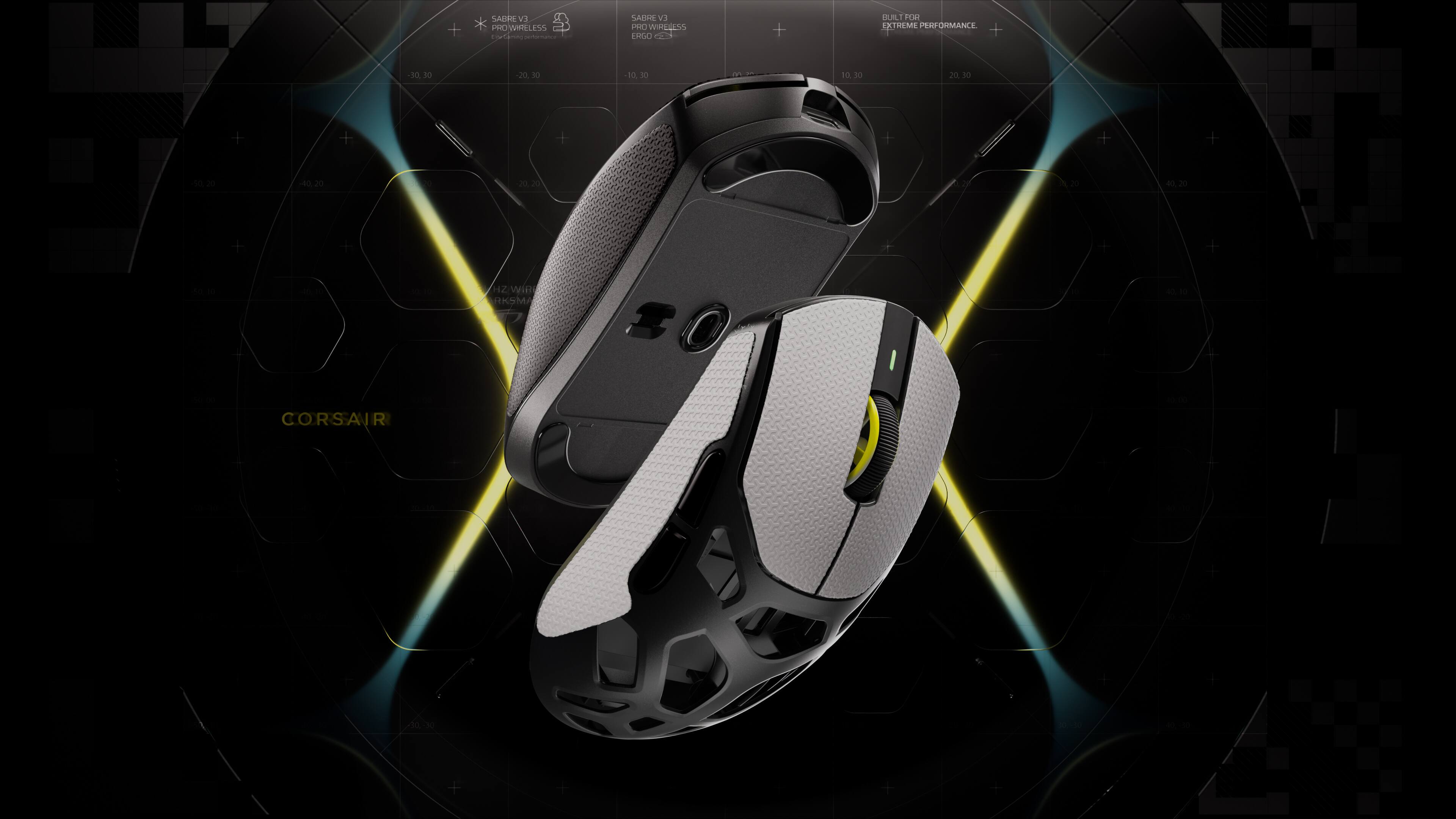 SABRE 86 PRO WIRELESS  
SAORE CA PRO WIRELESS  

10,00 FOR EXTREME PERFORMANCE.  
-30,30  
20,30 90  
50  
50.30  
20,30  

-50,20  
-60,20  
0.27  
40.20  

fo-to  
WIR ARKSM  
40.10  
CORSAIR  
40~10.
