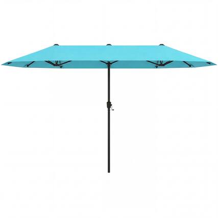 Front. Gymax - Gymax 13 FT Large Patio Umbrella Patio Double-Sided Table Market Umbrella for Garden Turquoise - Green.