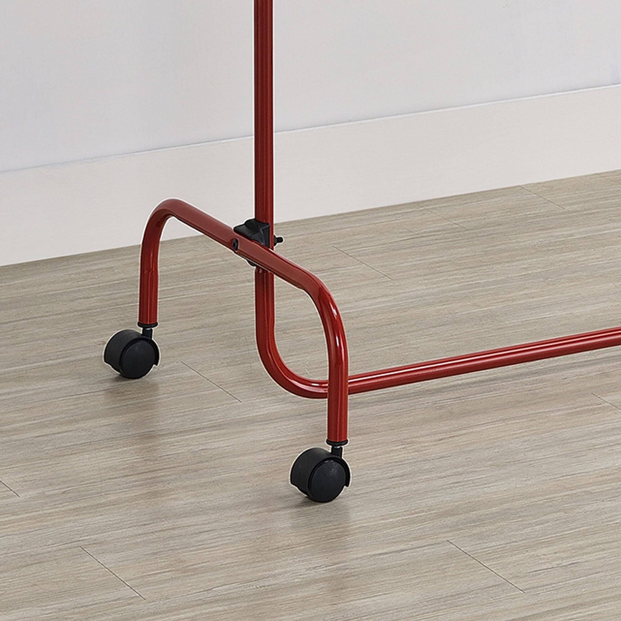 Alt View 2. Kings Brand Furniture - Kings Brand Furniture Standard Rod Clothing Garment Rack, Rolling Clothes Organizer on Wheels for Hanging Clothes - Red.