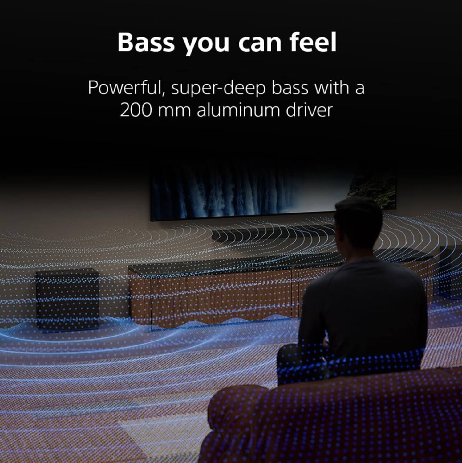 Bass you can feel

Powerful, super-deep bass with a 200 mm aluminum driver