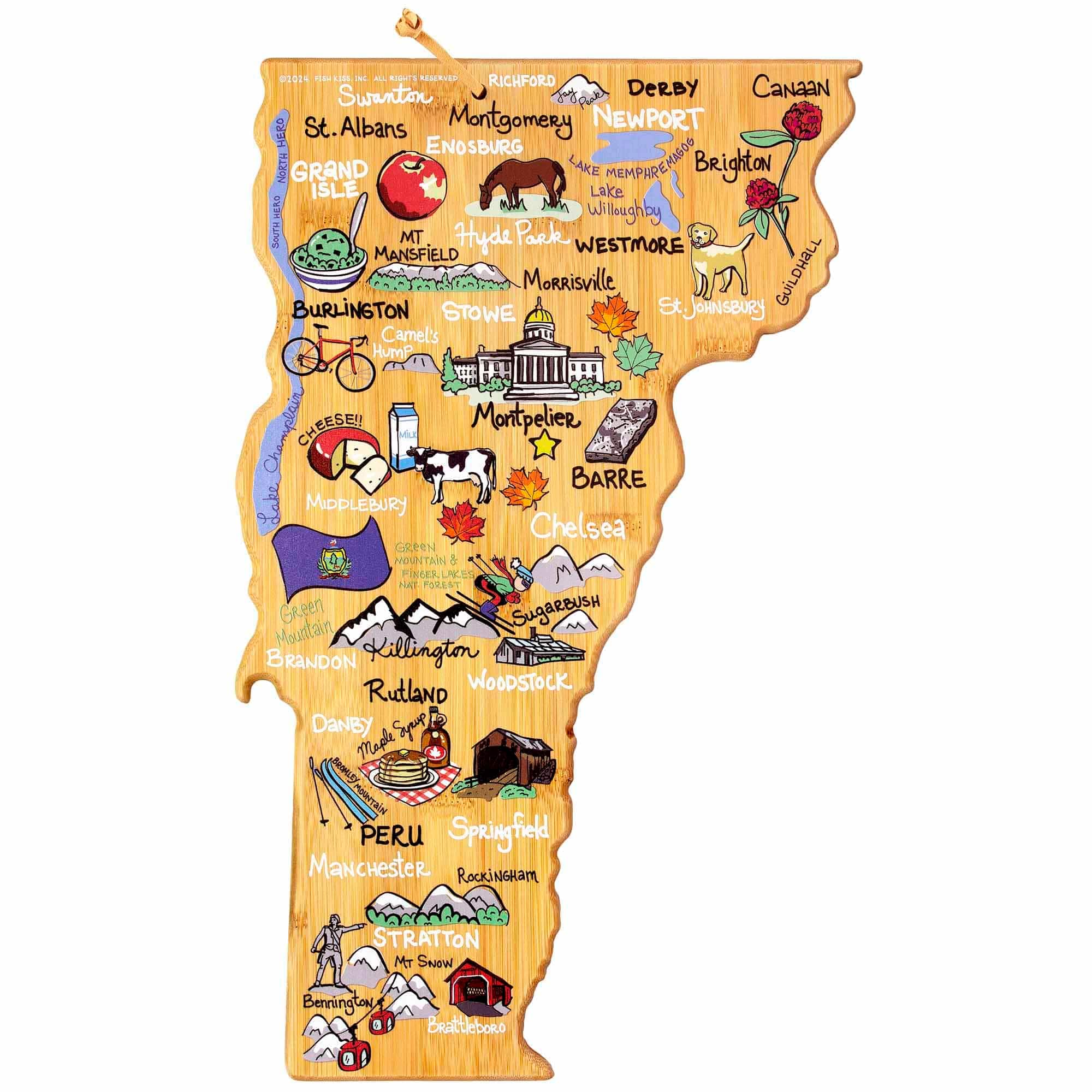 Totally Bamboo - Vermont Cutting Board with Artwork by Fish Kiss price history on PriceWatchPro
