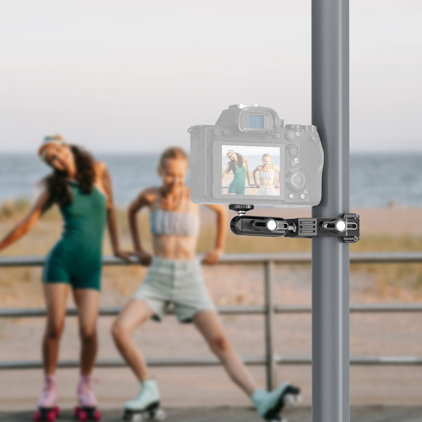 Alt View 1. Neewer - Super Clamp with 3" Dual Ballhead Magic Arm & Cold Shoe, 1/4" Threads for Phone, Action Cam, Desk Tripod.