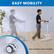 EASY MOBILITY
TWO LOCKING CASTER WHEELS