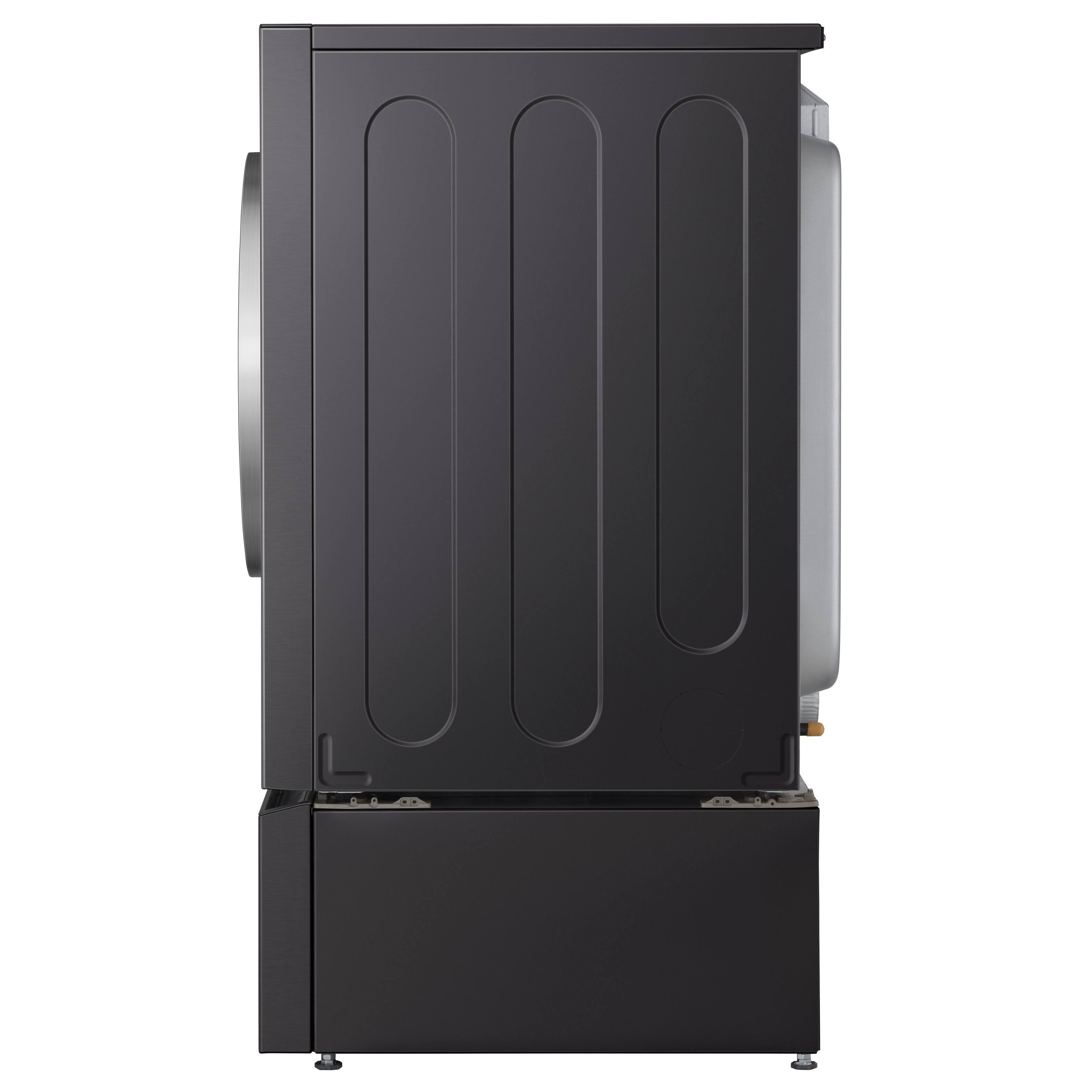 Alt View 9. LG - SIGNATURE 29" Laundry Pedestal with Storage Drawer - Brushed Black Steel.