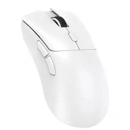 Front. Luckbyte - 59g Ultra-Lightweight Wireless Gaming Mouse - Tri-Mode Connectivity, 22K DPI Optical Sensor & Programmable Buttons - White.