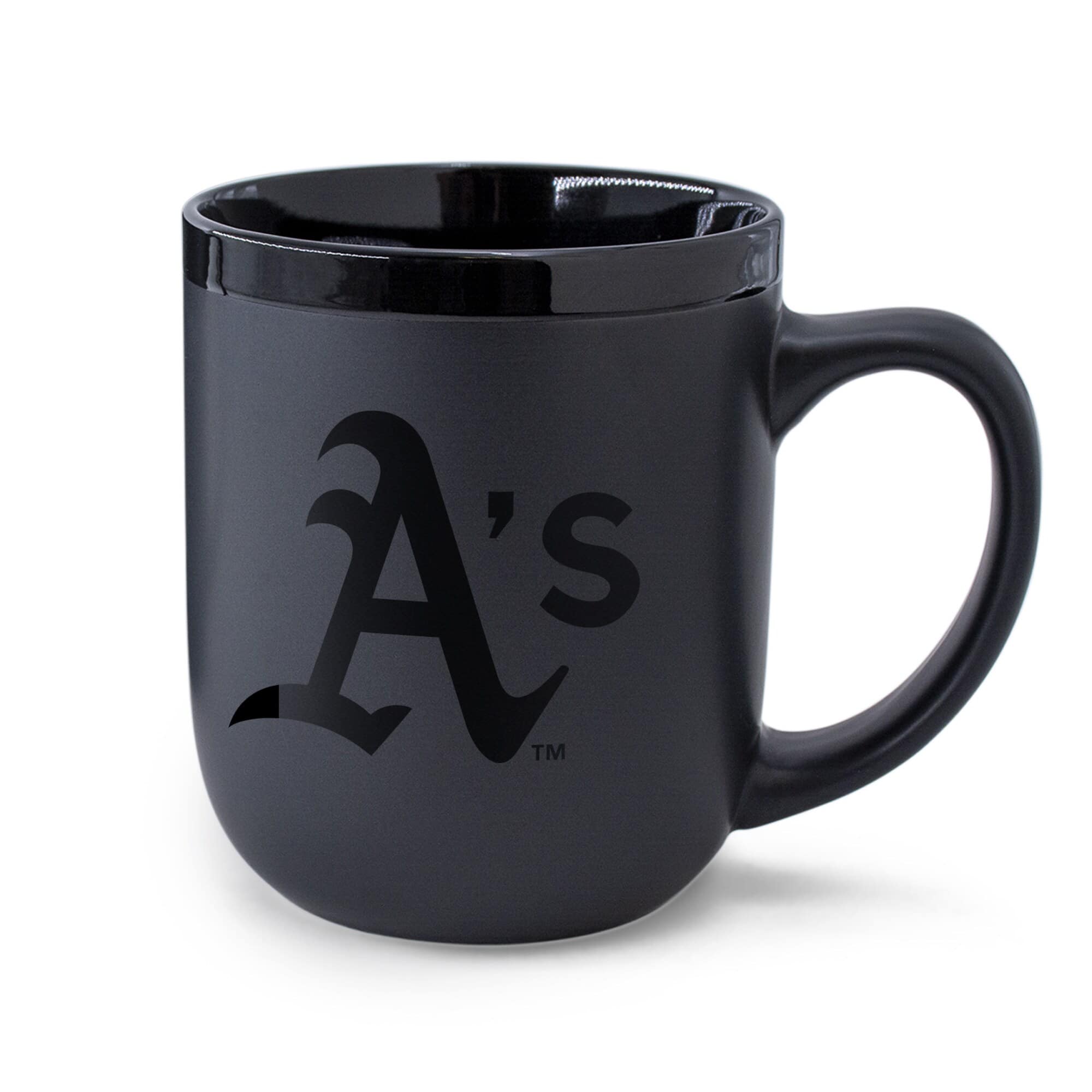 WinCraft - Oakland Athletics 17oz. Black Tonal Ceramic Mug - Multicolor
